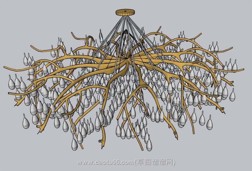 枝形吊灯灯具SU模型 1