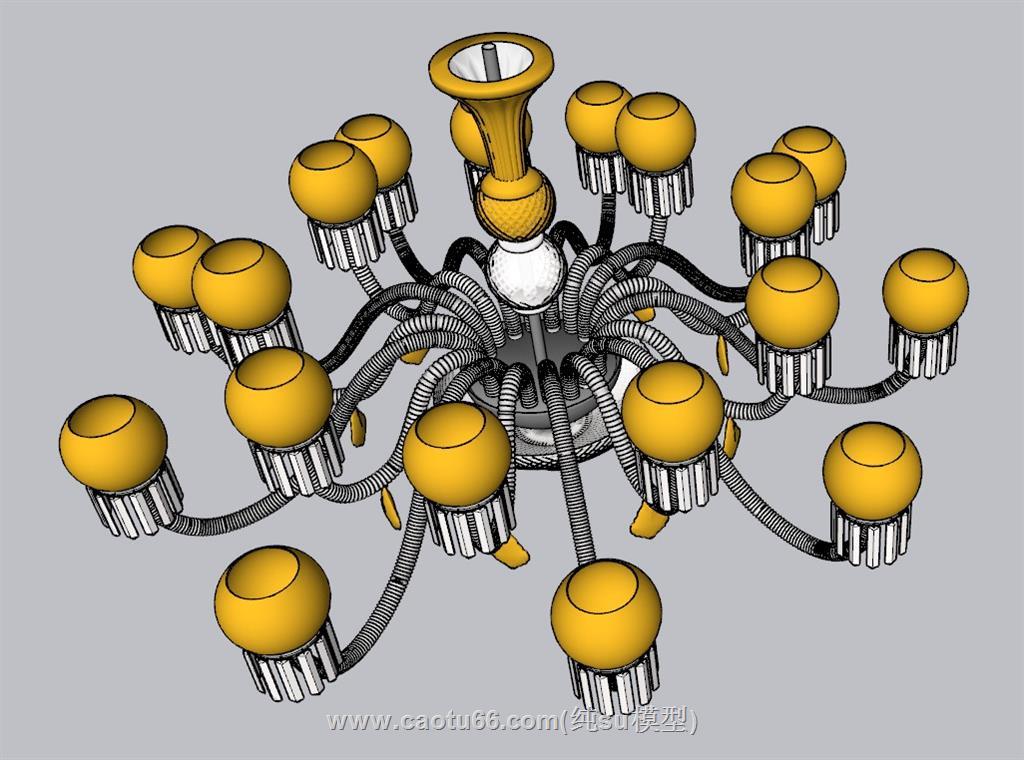 吊灯灯具SU模型 2