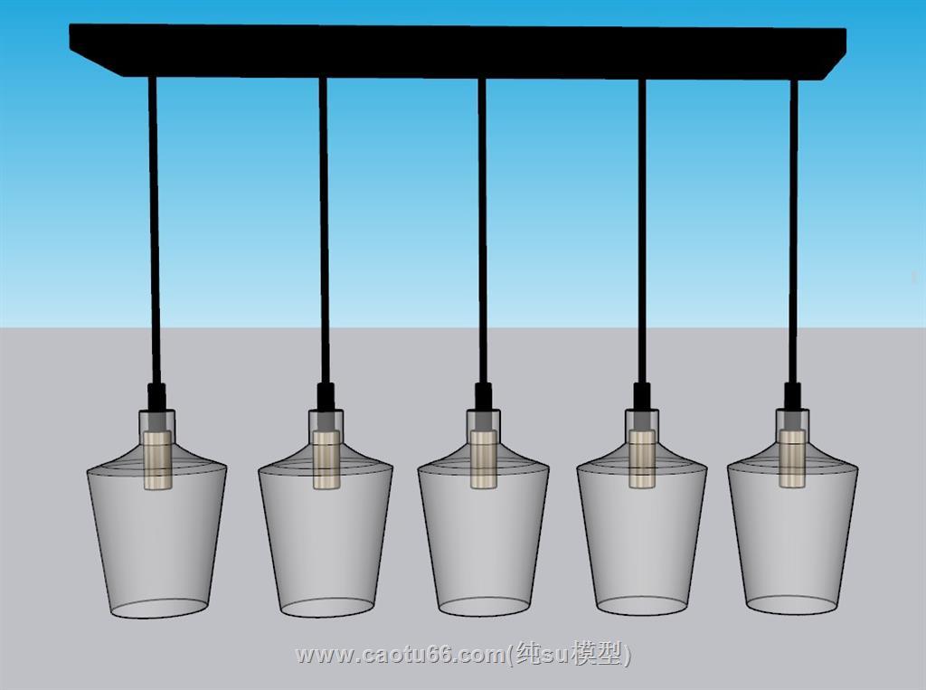 吊灯灯具SU模型 1