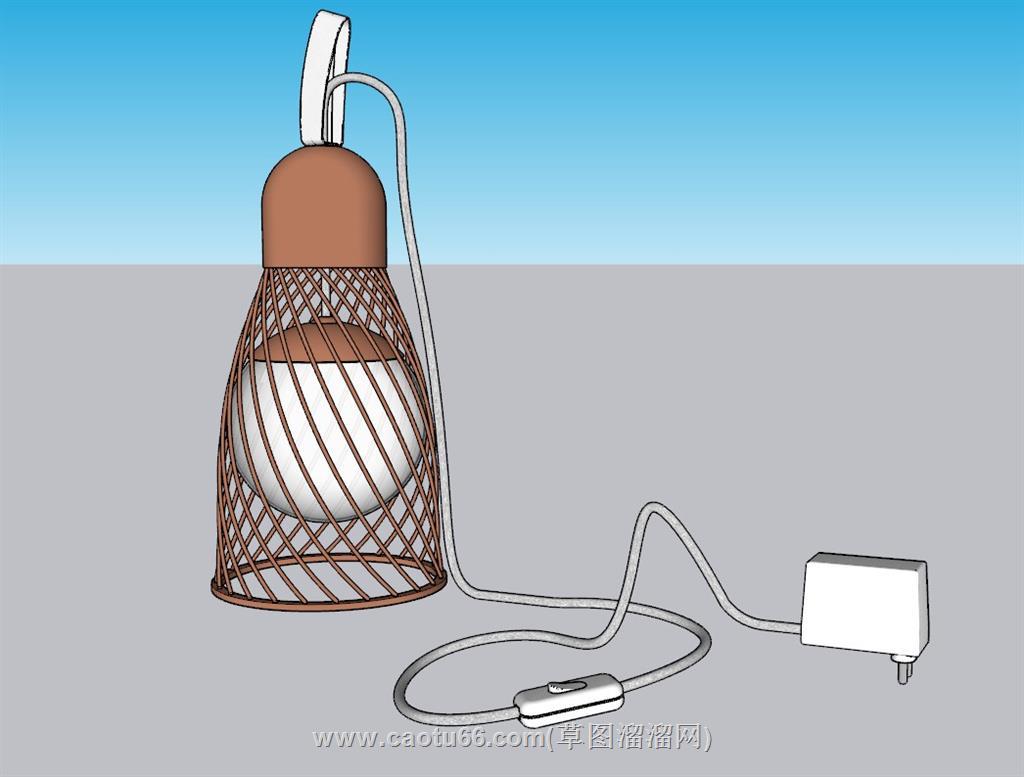 桌灯台灯灯具SU模型 2