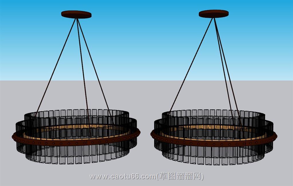 吊灯灯具SU模型 1