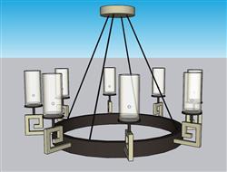 吊灯灯具SU模型 免费sketchup模型下载