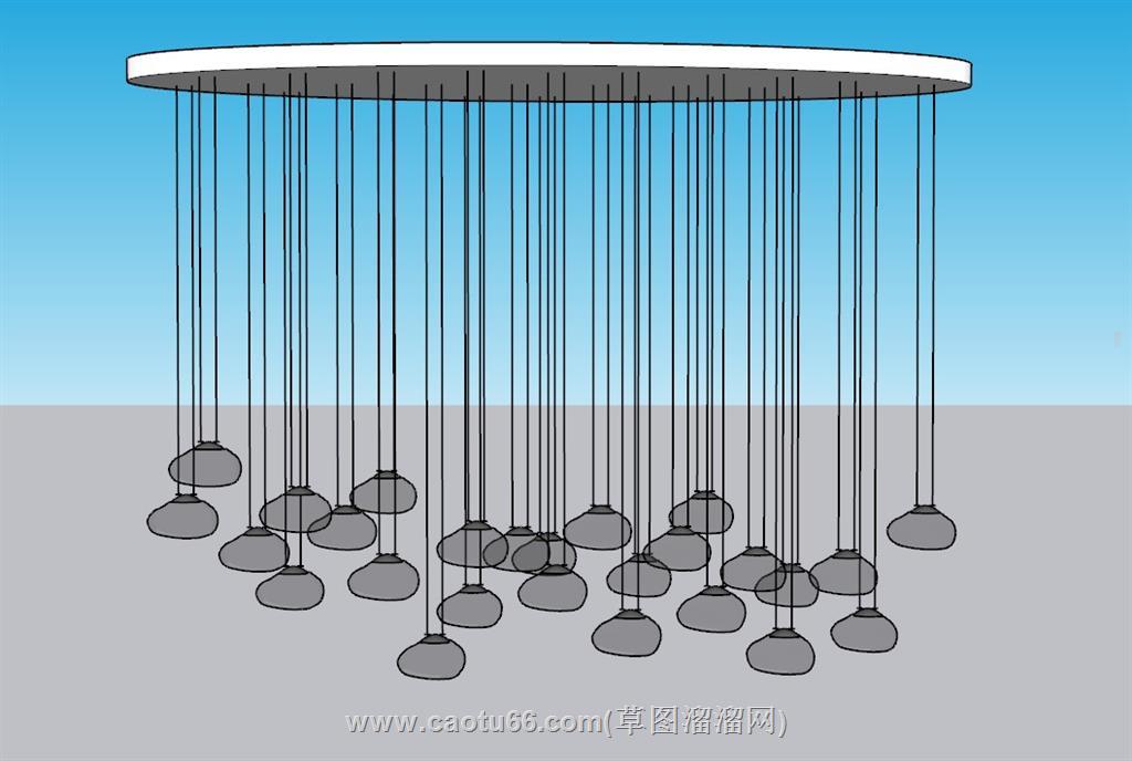 吊灯SU模型 1