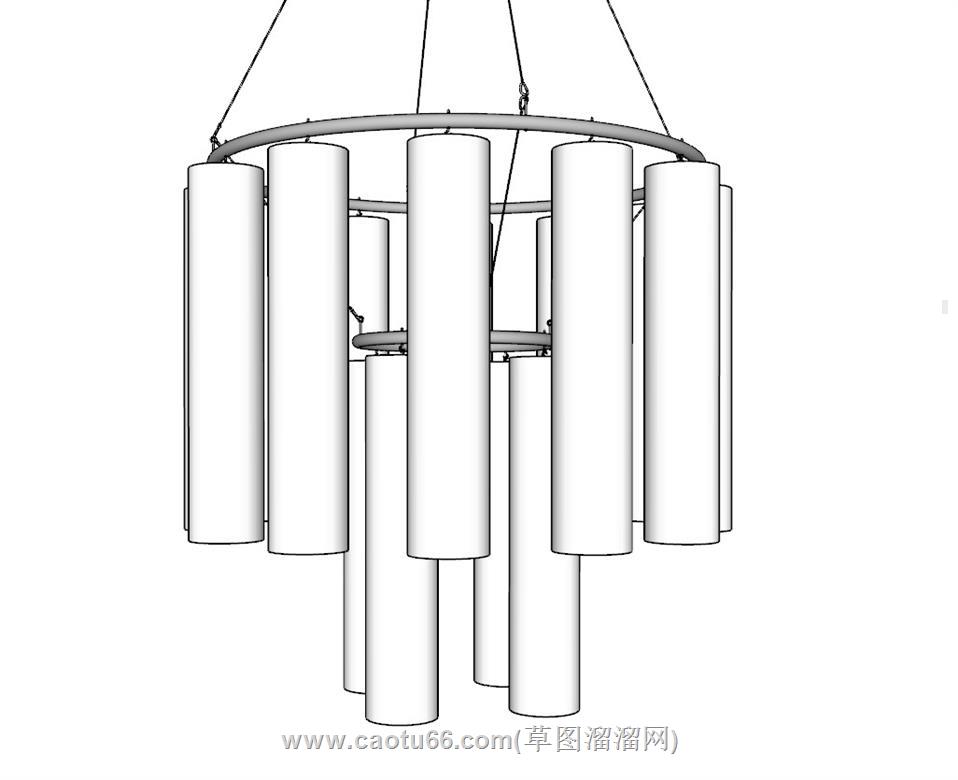 吊灯灯具SU模型 1