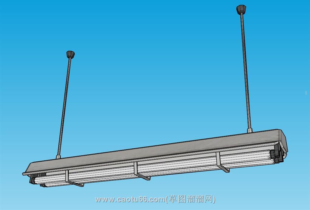 灯管日光灯SU模型 1