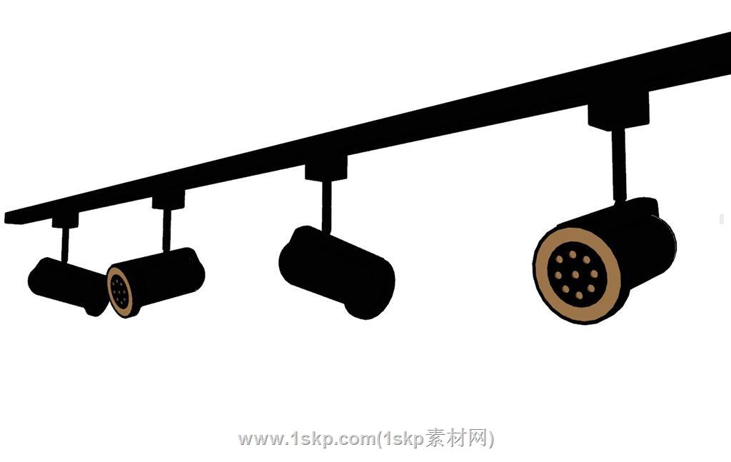 轨道灯射灯SU模型 1