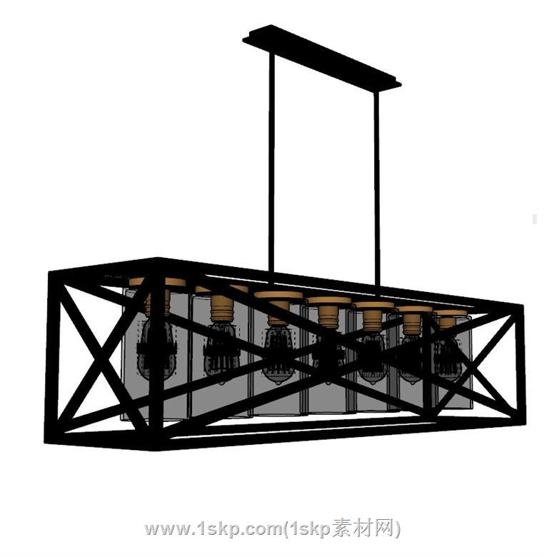 工业吊灯SU模型 2