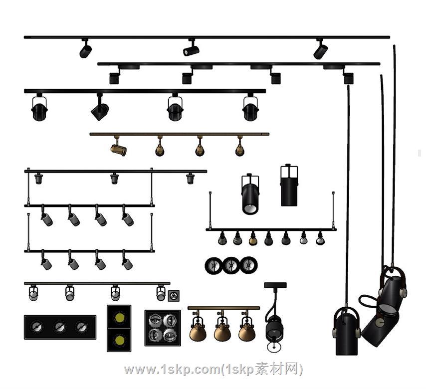 轨道灯SU模型 1