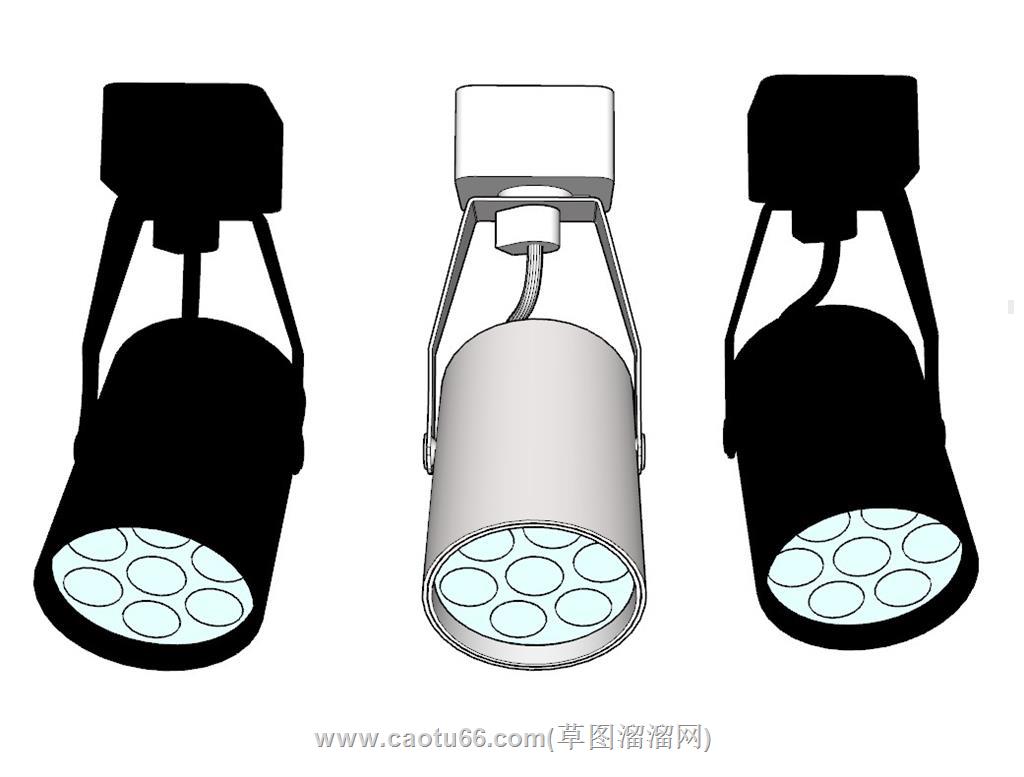 射灯筒灯轨道灯SU模型 1