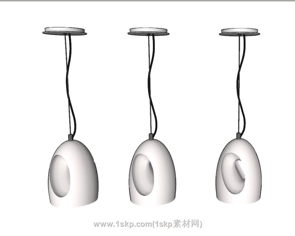 吊灯灯具SU模型 1