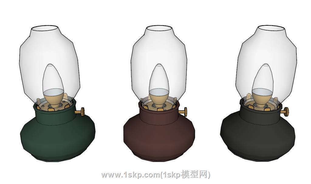 煤油灯灯具SU模型