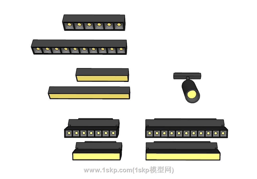 灯带筒灯SU模型 1