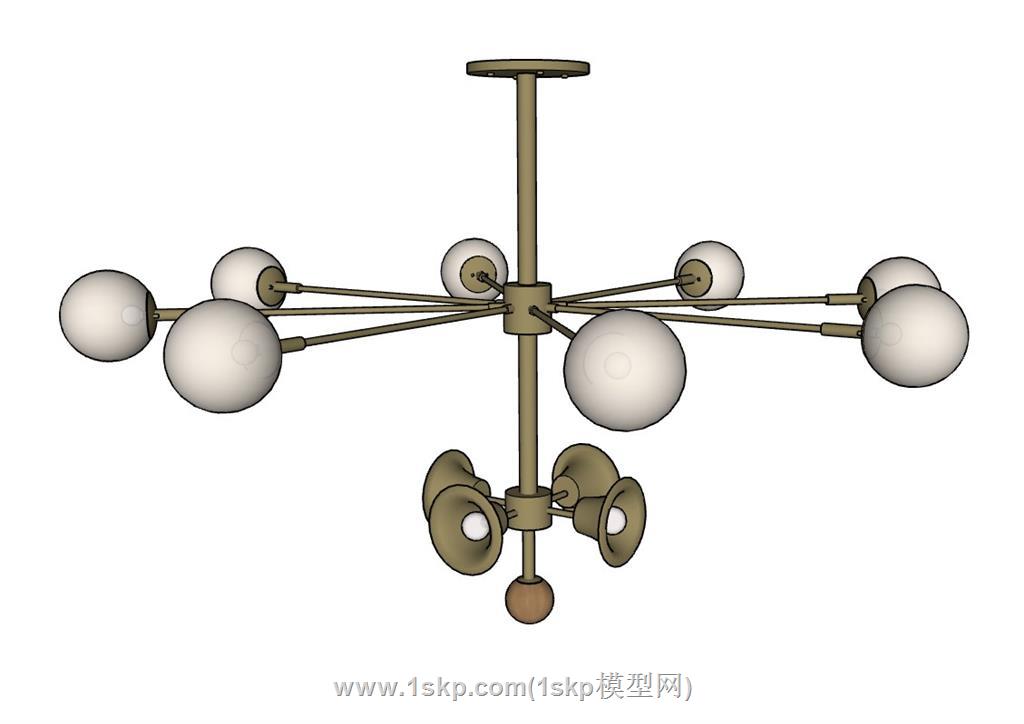 吊灯灯具SU模型 1