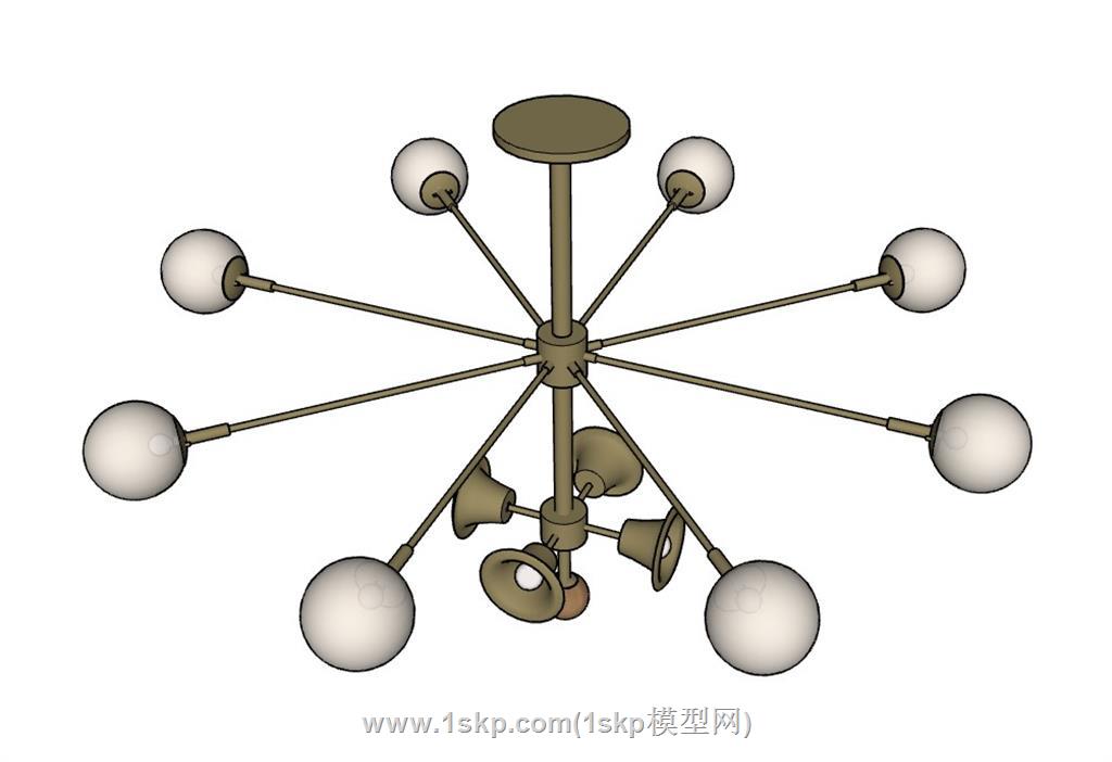 吊灯灯具SU模型 2