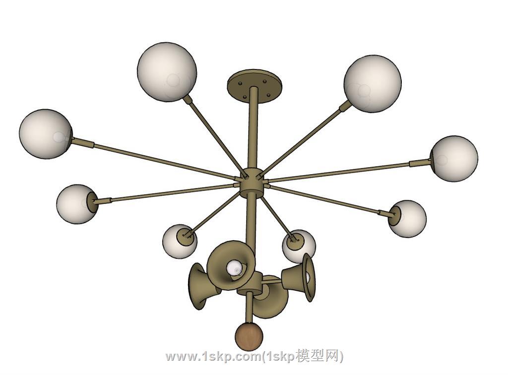 吊灯灯具SU模型 3