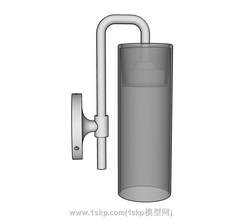 筒状壁灯SU模型 3