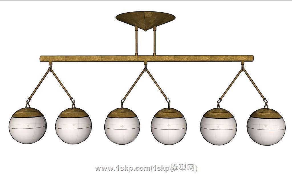 吊灯灯具SU模型 1