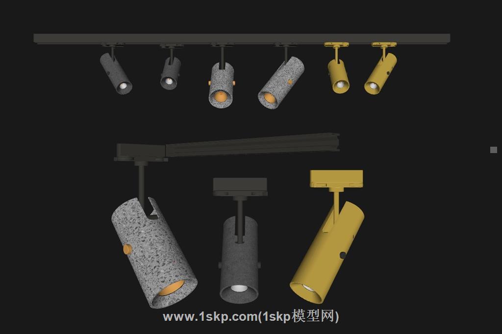 轨道灯滑道灯SU模型 2