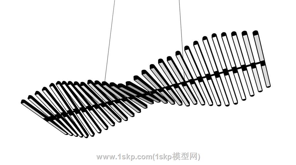 波浪鱼骨吊灯 1