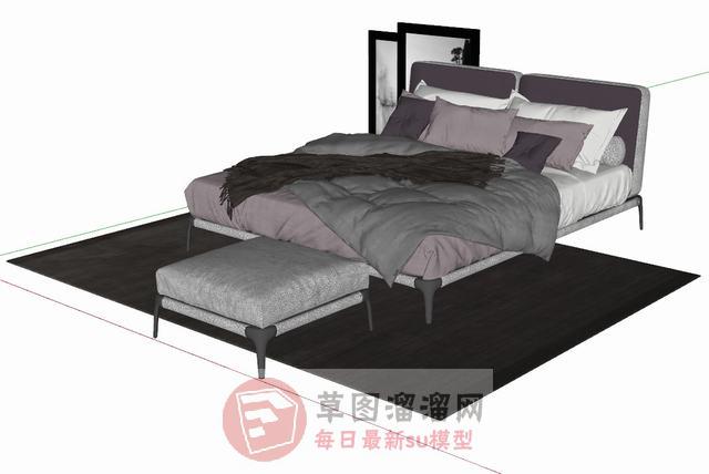 床铺家具SU模型 2