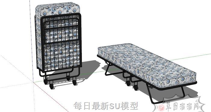 医院折叠床SU模型 1