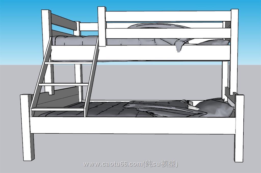 上下铺床铺高低铺SU模型 1