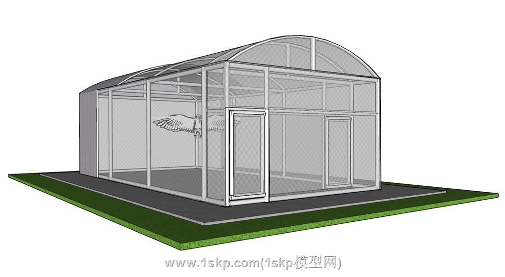 老鹰阳光棚SU模型