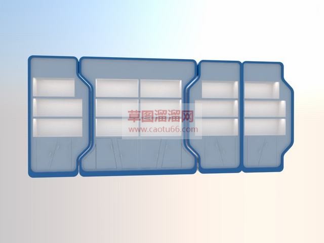 电子产品展示柜SU模型 1
