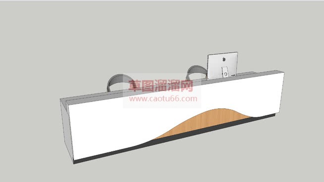 公司前台柜接SU模型 1