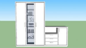 餐柜柜SU模型 免费sketchup模型下载