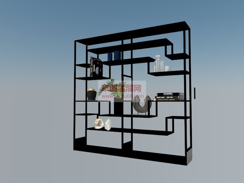 隔断柜博古架SU模型 1