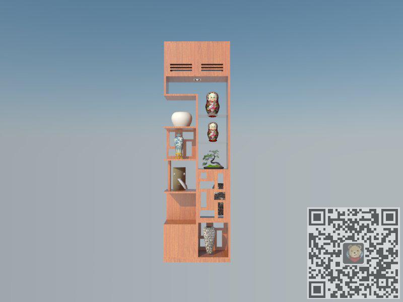 玄关柜隔断柜柜子SU模型 1