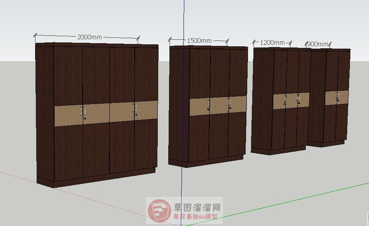 衣柜SU模型 1