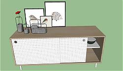 边桌矮柜SU模型 免费sketchup模型下载