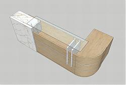 前台柜接待台SU模型 免费sketchup模型下载
