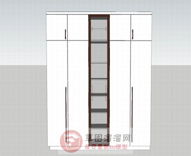 衣柜柜子现代SU模型 1