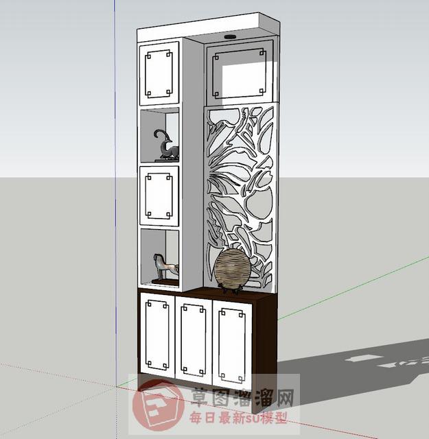 隔断柜玄关柜工艺品SU模型 1