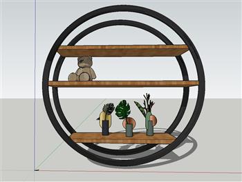圆形 书架 置物架