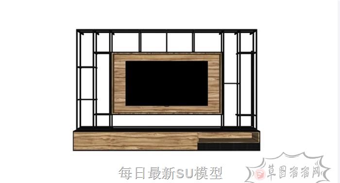 电视柜家具电视机SU模型 1