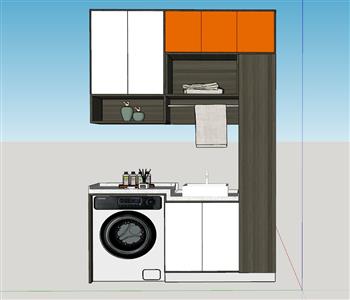 洗衣柜  柜子  洗衣机