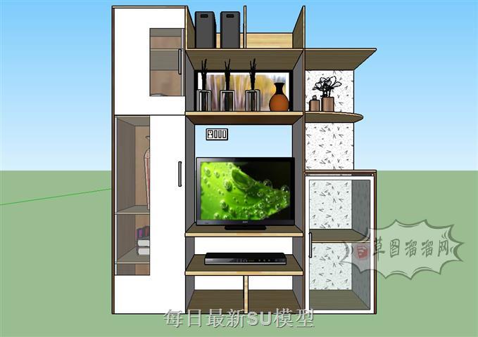 电视柜电视架组合柜SU模型 1