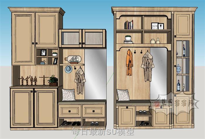 衣柜SU模型 1