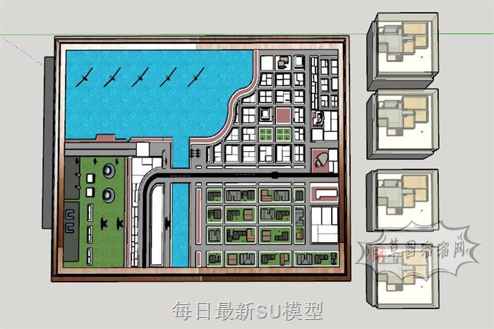 售楼部沙盘SU模型 2