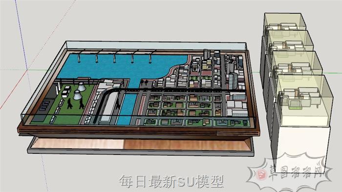 售楼部沙盘SU模型 1