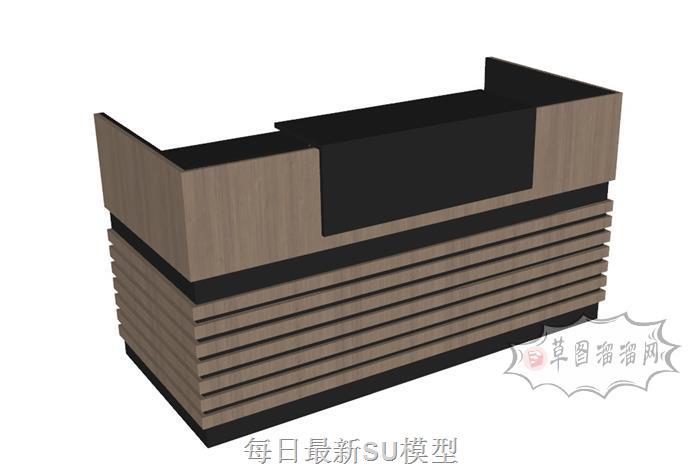 前台柜接待台SU模型 1