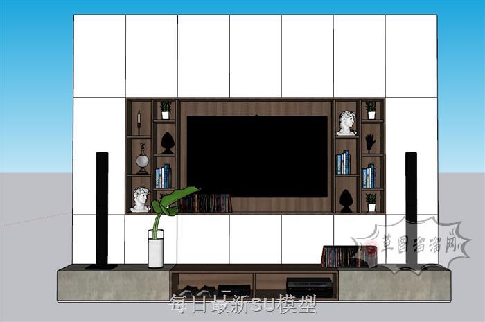 电视柜SU模型