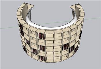 圆弧形 书架 卡座