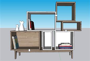 装饰柜边柜SU模型