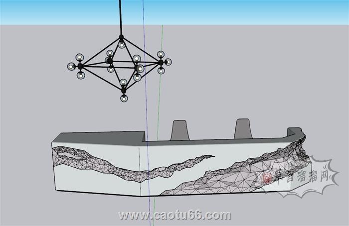 前台柜接待台SU模型 1