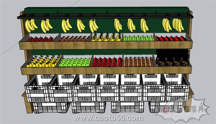 水果展架商品展架SU模型